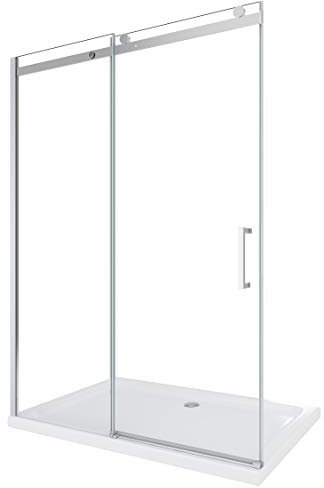 Porte de douche rèversible de 8 millimètres pour installation en niche avec overture coulissante (138-140,5 h 190)