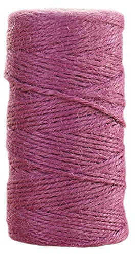 JeogYong Spago Juta Corda di Juta 2mm x 100m, Naturale 3 Strati Spago da Giardino, Corda di Iuta Spessa per Decorazioni Floreali, Fai Da Te, per Confezionare Regali (Viola Chiaro)