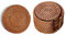 Lot de 6 dessous de verre en rotin tissé à la main - Coussins d'isolation thermique résistants à la chaleur - Coussinets antidérapants - Artisanat créatif rond naturel - Protection de l'environnement