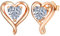 LAVUMO Sterling Silver Earrings for Women Silver Gold Rose Gold Stud Heart Earrings Set Hypoallergenic Jewellery for women Birthday Anniversary Christmas Valentine Gifts for Her