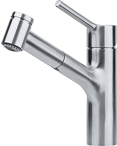 Franke Taros Neo Rubinetto da Cucina in Acciaio Inox Massiccio con Doccetta Estraibile 115.0596.386