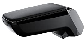 Rati Armster S Armlehne kompatibel für VW CADDY 2004-2020 [schwarz,vegan Leder] nachrüstbare Mittelarmlehne mit Staufach