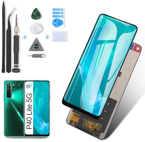 RongZy pour Huawei P40 Lite 5G Écran LCD + Vitre Tactile Digitizer Capteur Assemblé Remplacement pour Huawei P40 Lite 5G(Noir)