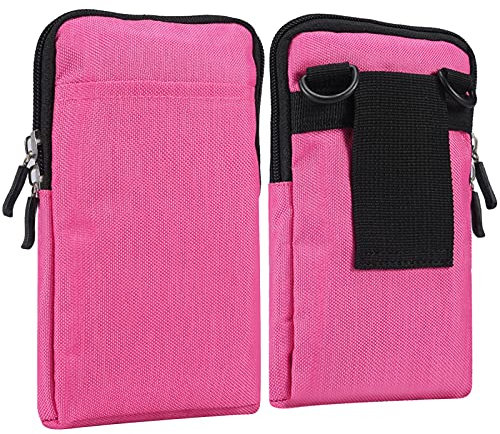 Pochette à Bandoulière pour Téléphone Portable, Vertical Ceinture Clip Pochette Telephone Femme, 6.9 Étui de Ceinture Sacoche pour Téléphone Sac Banane Portefeuille Sac à Main avec Boucle de Ceinture