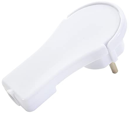 Fiche Male 16A + Terre Extra Plate Blanche