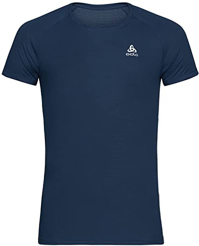 Odlo Herren Active F-dry Light Funktionsunterwäsche Kurzarm Shirt, Dark Sapphire, S EU