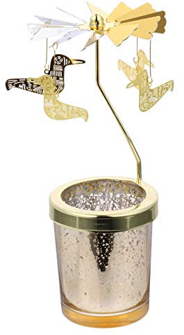 Beaupretty 1 STK Schwenkbarer Kerzenhalter Aus Glas Drehkerzenhalter Vogel Couchtisch Tischdekoration Votivkerzenhalter Kerzenteller Led-kerzenhalter Metall Rotieren Kleine Kerze Leuchter