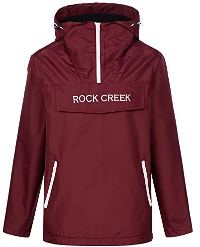 Rock Creek Damen Übergangs Jacke Outdoor Jacke Windbreaker Übergangsjacke Anorak Kapuze Regenjacke Winterjacke Damenjacke Jacket D-474 Weinrot XS