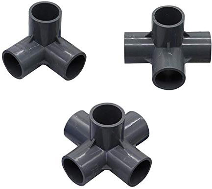 XINHUIPART Gartenschlauchverbindung 20mm dreidimensionale PVC-Anschlussgarten-Bewässerungswasser-Anschlüsse Aquarium Adapter-Fittings 4-Wege 3-Wege 5-Wege (Color : 4 Way)