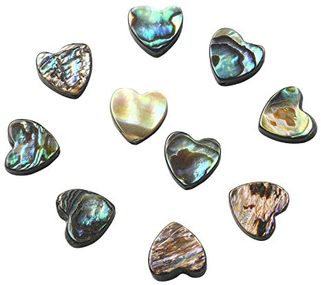 Airssory 10 Stück natürliche Abalone-Muschel-Paua-Muschel-Perlen für Ohrringe, Armbänder, Halsketten, Schmuckherstellung