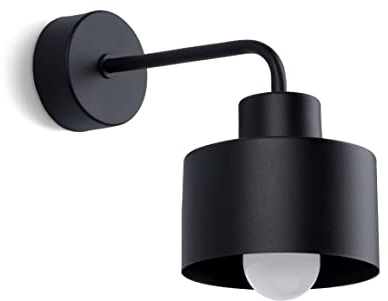 Sollux Wandleuchte Wandlampe Innen – Wandbeleuchtung – Led-wandleuchte Innen – Wandstrahler Innen – Glühbirne Nicht im Lieferumfang Enthalten – Lampe Wand Innen SAVAR 1 Schwarz - E27-Fassung