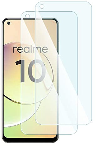 KARYLAX - Protector de Pantalla de Cristal Flexible, Dureza 9H, Antiarañazos, Película Protectora para Smartphone Realme 10 (Pack x2)