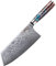 Tsume Chai Dao Hackbeil Messer Sturm, Klingenlänge 18cm, Echtes Damast Küchenmesser, 67 Schichten VG10 Edelstahlkern mit Sturmigem Kunstharz Handgriff, Rasiermesserscharf