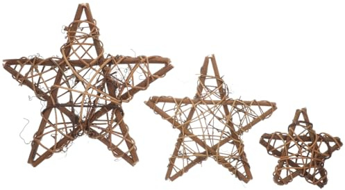 RORPOIR 3pcs Rattan Garland Summer Decor Christmas Decor Summer Home Decor Grapevine Wreath Garland Rustic Star Wreath Vine Wreath Base Star Rattan for DIY Wreath DIY Wreath Material