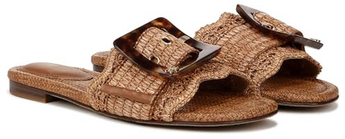Sam Edelman Damen Bambi Flache Sandale, Cuoio Raffia, 38 EU