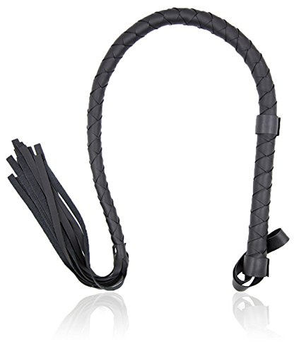 Chenyesun Frusta in Pelle Nera, frustino per Cavallo, Equitazione Cavallo Crop,equestrianismo da Corsa per Sport all'Aria Aperta