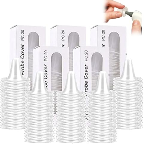 100 pcs Braun Fieberthermometer,Ersatzschutzkappen,Einweg Ohrthermometer Schutzkappen,Schutzkappen für Ohrthermometer,Ohrthermometer Ersatzschutzkappen,Thermoscan Schutzkappe
