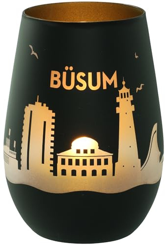 Goodtimes Windlicht Büsum Skyline (Schwarz & Gold)