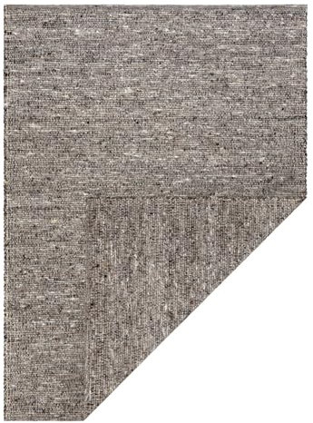 rugsx Nepal 2100 Teppich Stone, grau - fürs Wohnzimmer, Esszimmer, Schlafzimmer und die Küche, Wolle, doppelseitig, Natur 200x300 cm