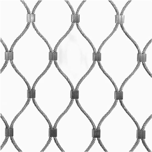 Yoeoefuo Absperrzaun Gitterzaun Flexibles 304 Edelstahl-Seilnetz 1x10m 2x10m 3x10m Geflügelzaun Hasenzaun Begrenzungszaun Absturzsicherungsnetz Schnappverbindung Geflügelkäfignetz Drahtgeflecht (Colo
