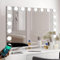 Fenair Hollywood Spiegel mit Bluetooth Lautsprecher 18 Dimmbar LED Lampen Schminkspiegel mit Beleuchtung,Kosmetikspiegel mit Licht USB, Schminktisch Spiegel mit 10X Vergrößerung