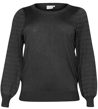 KAFFE CURVE Damen Strickpullover KClini Damen Strickpullover Rundhals Langarm Pulli Sweater Große Größen Lange Ärmel