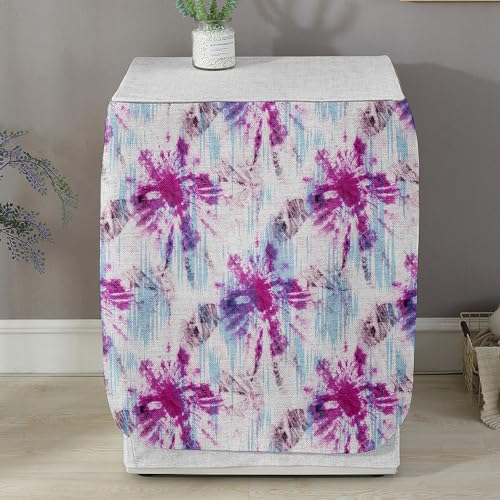 Highdi Graffiti Copertura Lavatrice per Esterno,Coprilavatrice Esterni per di Carica Frontale lavatrici e Asciugatrice Copertura (Viola,M capacità 8~10 kg)