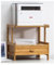 MEIZHITU Regal für Drucker, 2-Schicht Drucker Stehen Büro Desktop Kopierer Kleine Drucker Lagerung Rack Mit Schublade Beistelltisch Regal für Drucker(Natural)