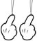 KGDUYC 2 Stück Mittelfinger Duftbaum Auto lustig, Auto Duftspender, Duftbaum tuning, car air freshener, Set, Duftanhänger