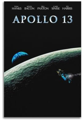 ydhgebn Apollo 13 Poster, Wandkunst, Cover, Zimmer, Vintage-Poster, dekoratives Gemälde für Schlafzimmer, Wohnzimmer, ästhetisches, elegantes Poster, 30 x 45 cm, ungerahmter Stil