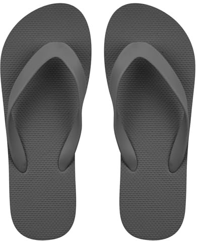 Aomig Unisex Flip Flops, Ladies & Men's Flatform Beach Sandals, Slim Rubber Slip-Resistant Flat Flip Flops for Shower & Yoga