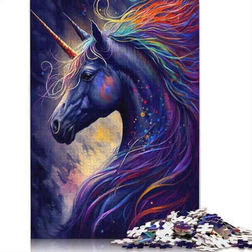 1000 Piece Jigsaw Puzzle Unicorn Graffiti Art Puzzle for Adults Cardboard Jigsaw Puzzles For Family Fun & Game Night 38x26cm