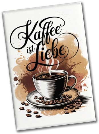 Kaffee ist Liebe Souvenir Magnet für Kaffeeliebhaber Lustig für Kühlschrank oder Büro - Dekomagnet
