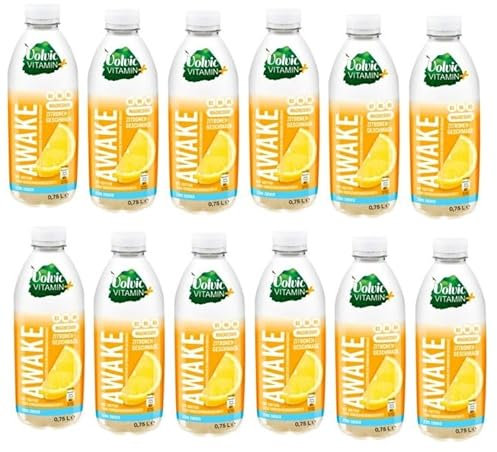 12 Flaschen Vitamin + Awake Zitrone Zitronengeschmack Zitronen Erfrischungsgetränk (12 x 750ml) inc. EINWEG Pfand PET Flasche + Space Keks a 45g von Onlineshop Bormann