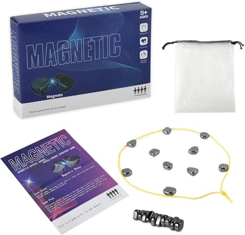 Juego de Ajedrez Magnético de 30 Piezas, Juego de imanes y Cuerda para Fiesta Familiares Entretenimiento Juego imanes Niños con Bolsa de Almacenamiento y Cuerda Ajustable Ajedrez para Niños Regalos