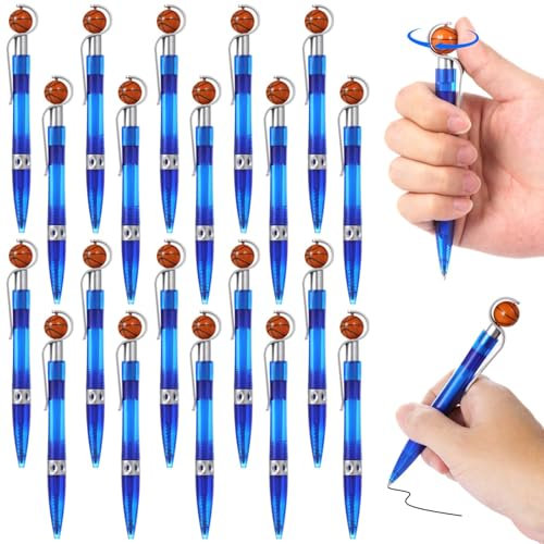 50 penne a sfera da basket, inchiostro nero, divertenti penne sportive a pressione, ideali per feste