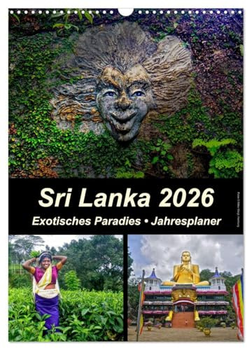 Sri Lanka 2026 - Exotisches Paradies - Jahresplaner (Wandkalender 2026 DIN A3 hoch), CALVENDO Monatskalender: Beeindruckende Naturlandschaften und ... diesen Jahresplaner-Kalender. (CALVENDO Orte)