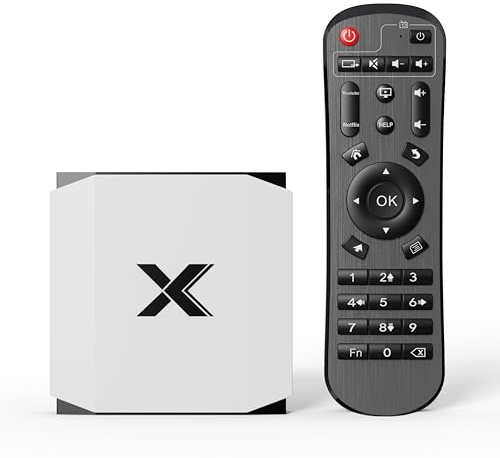 Android TV Box 4K 4GB RAM 32GB ROM, Quad-Core Android Box 8K+ Ultra HD, TV Box Android with 2.4G/5G Dual WIFI 6 100M Ethernet Bluetooth 5.0