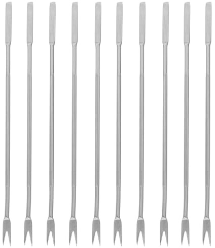 NUOBESTY Fourchettes Multifonctions en Acier Inoxydable pour Fruits De Mer Et Noix Lot de 10 Pièces Outils Réutilisables pour Crabe Homard Et Cuisine Facile À Utiliser