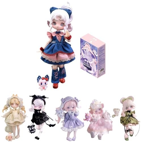 niannyyhouse 1/12 BJD Blind Box Figuren, Kugelgelenkpuppe mit Kleidung, Elf Valley Story Serie, Actionfigur Sammlerstück Geschenk (1STÜCK)