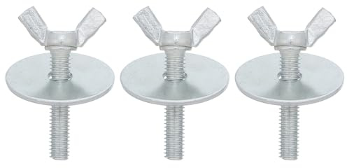 jojofuny 3pcs Floor Fan Base Screws with 7-shaped Pedestal Fixing Nuts, Universal Electric Fan Spare Parts for Pedestal Mounting and Chassis Replacement Accessories