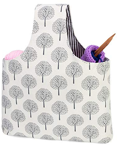 Teamoy Stricktasche für Stricknadeln bis zu 35,5 cm lang, baum, Large