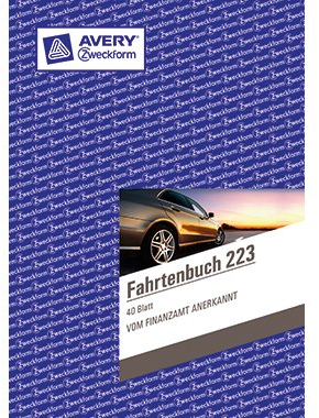 Avery Zweckform 223 Fahrtenbuch für PKW (A5, 40 Blatt) (2 Stück)