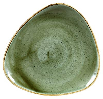 Churchill Stonecast -Triangle Plate Teller- Durchmesser: Ø22,9cm, Farbe wählbar (Samphire Green)