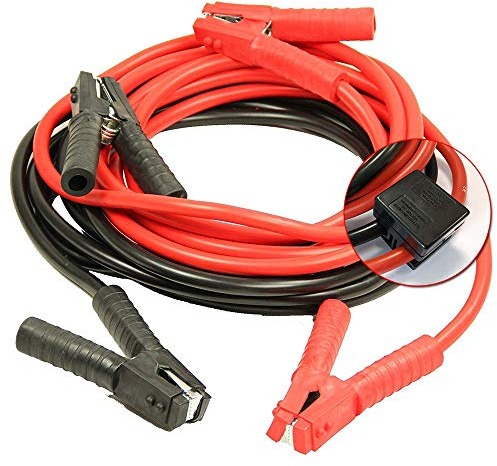 Froadp 2x6m Auto Starthilfekabel Satz mit Überspannungsschutz 12V/24V Starterkabel für Auto LKW Motorrad(Rot und Schwarz)
