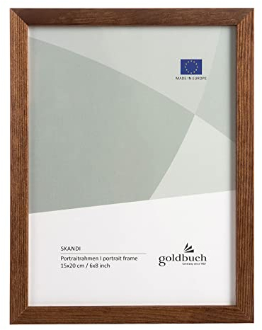 goldbuch Skandi (15 x 20 cm, Madera auténtica, con Soporte para Pared, Marco de Fotos marrón)