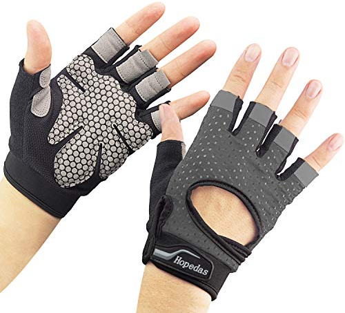 Hopedas Fitness Handschuhe, Trainingshandschuhe Handflächenschutz für Damen und Herren,Sporthandschuhe für Gewichtheben Krafttraining, Bodybuilding, Gym Workout, Kraftsport & Crossfit Training