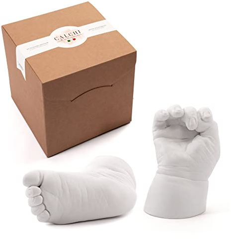 Calchi Italiani® Kit moulage main et pied bebe Prémium! Professionnel et Made in Italy: Alginate moulage, Platre pour moulage - Sculpture bricolage empreintes bébé: Idee cadeau bebe, cadeau maman
