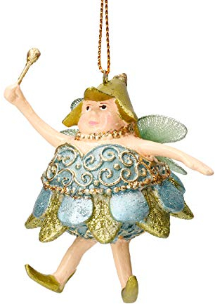 mini Elfe Fee Dicke Elfe Anhänger Deko Hänger 8 cm hoch Ostern Osterdeko Advent Weihnachten Christbaumschmuck (hellblau-grün)