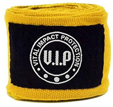 VIP Herren Pro Boxing Hand Wraps Boxbandagen, gelb, 2.5 Metres